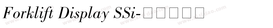 Forklift Display SSi字体转换